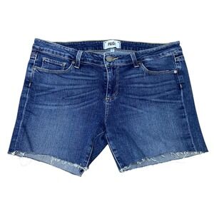 Paige Denim‎ Woman's Shorts Fray Raw Hem Dark Wash Casual Size 29